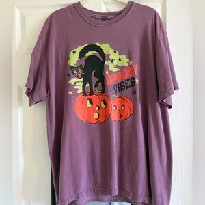 Comfort Colors Tee - Purple with Halloween Design